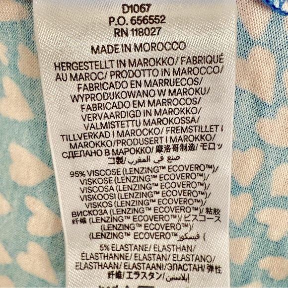 BODEN Amelie Jersey Dress Gallery Blue, Heart Cluster NWT Size 12 - Picture 12 of 12